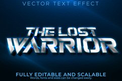 Warrior text effect, editable metallic and shiny text style Product Image 1