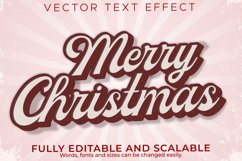 Editable text effect merry christmas, 3d 2022 and vintage fo Product Image 1