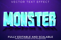 Monster text effect, editable cartoon and horror text style Product Image 1