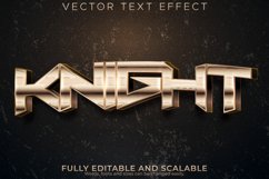 Knight metallic text effect editable warrior and sword text Product Image 1
