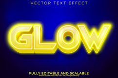 Glow text effect, editable neon and shiny text style Product Image 1