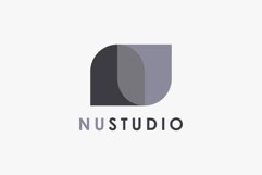Abstract Letter N and U, NU logo Product Image 1