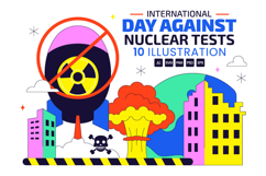 10 Day Against Nuclear Tests Illustration Product Image 1