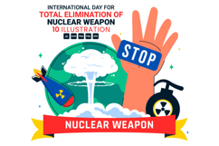10 Total Elimination of Nuclear Weapon Illustration Product Image 1