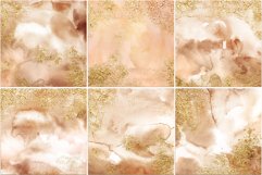 12 Watercolor Textures with Gold Splatters - JPG Product Image 4