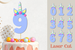 Unicorn Birthday numbers, 3d layered Birthday decor Product Image 1