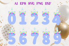 Unicorn Birthday numbers, 3d layered Birthday decor Product Image 2