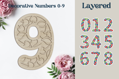 Layered decorative numbers with cherry, Birthday cake topper Product Image 4