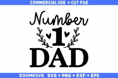 Number 1 Dad SVG | Dad SVG | Funny Dad SVG | Fathers Day SVG Product Image 2