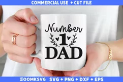 Number 1 Dad SVG | Dad SVG | Funny Dad SVG | Fathers Day SVG Product Image 1