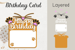 Happy Birthday card, 3d Layered greeting card, Papercraft Product Image 1
