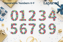 Layered decorative numbers with cherry, Birthday cake topper Product Image 3