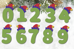 Christmas Elf number 0-9 svg, Layered decoration Product Image 3