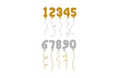 Number Balloons SVG Cut File Product Image 1