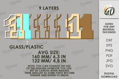 3D Numbers Piggy Banks Bundle Laser Cut. Money Box SVG Product Image 5