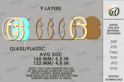 3D Number Piggy Bank Laser Cut. Money Box. Six SVG Product Image 2