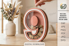 3D Numbers Piggy Banks Bundle Laser Cut. Money Box SVG Product Image 14