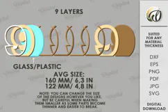 3D Number Piggy Bank Laser Cut. Money Box. Nine SVG Product Image 2