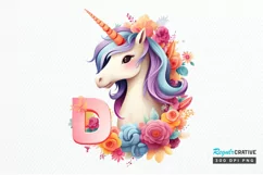 Number Unicorn Birthday PNG Clipart Product Image 1
