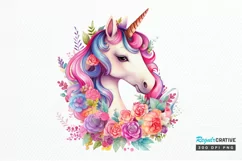 Number Unicorn Birthday PNG Clipart Product Image 1