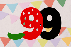 Layered Birthday numbers svg, Watermelon cake topper Product Image 2