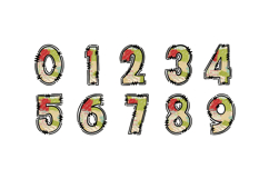 Vintage Christmas Alphabet PNG, Holiday Patchwork Doodle Product Image 3
