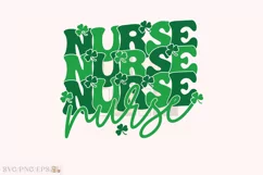 Lucky PNG, Nurse St Patrick's Day SVG T-shirt Design Product Image 1