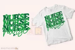 Lucky PNG, Nurse St Patrick's Day SVG T-shirt Design Product Image 2
