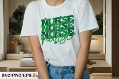 Lucky PNG, Nurse St Patrick's Day SVG T-shirt Design Product Image 3