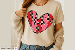 Retro Nurse Love Hearts Valentines SVG PNG T-shirt Design Product Image 4