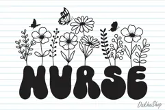 Nurse Svg, Flower Nurse Svg, Nurse Shirt Svg. Product Image 2