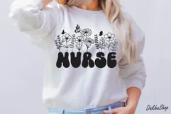 Nurse Svg, Flower Nurse Svg, Nurse Shirt Svg. Product Image 4