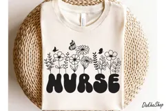 Nurse Svg, Flower Nurse Svg, Nurse Shirt Svg. Product Image 7