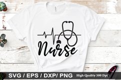 Nurse SVG - Valentine&#039;s Day Design Product Image 1