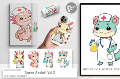 Digital Paper Nurse Axolotl Product Image 1