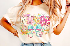 Nurse Easter PNG, Happy Easter PNG, Easter Bunny PNG Product Image 3