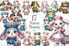 Nurse Bunny Sublimation Clipart Product Image 1