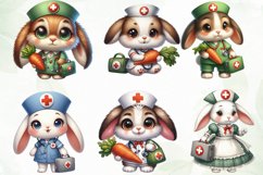 Nurse Bunny Sublimation Clipart Product Image 4