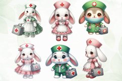 Nurse Bunny Sublimation Clipart Product Image 3
