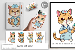 Digital Paper Nurse Cat Product Image 1