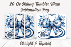 Nurse Chinoiserie Coquette Bow Tumbler Wrap Sublimation PNG Product Image 2