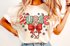 Nurse Christmas PNG, Merry Christmas PNG, Nursing Holiday Product Image 1