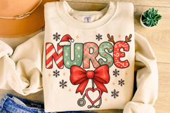 Nurse Christmas PNG, Merry Christmas PNG, Nursing Holiday Product Image 4