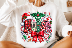 Nurse Christmas Png, Retro Nurse Png Product Image 2