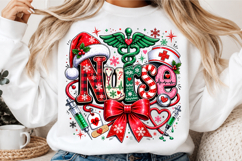 Nurse Christmas Png, Retro Nurse Png Product Image 3