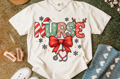 Nurse Christmas PNG, Merry Christmas PNG, Nursing Holiday Product Image 5
