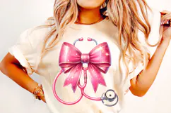 Nurse Coquette PNG, Nurse Sublimation, Nursing, Stethescope Product Image 1
