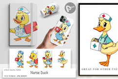 Digital Paper Nurse Duck Product Image 1