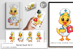 Digital Paper Nurse Duck Product Image 1