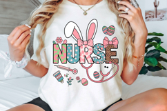 Nurse Easter Bunny PNG, Easter Nurse Coquette PNG Product Image 3